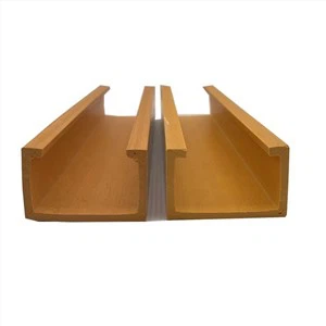 Conception de plafond artistique Composite en plastique de bois de fibre de PVC WPC pour la décoration de maison / magasin 100 * 25mm Shandong Chine